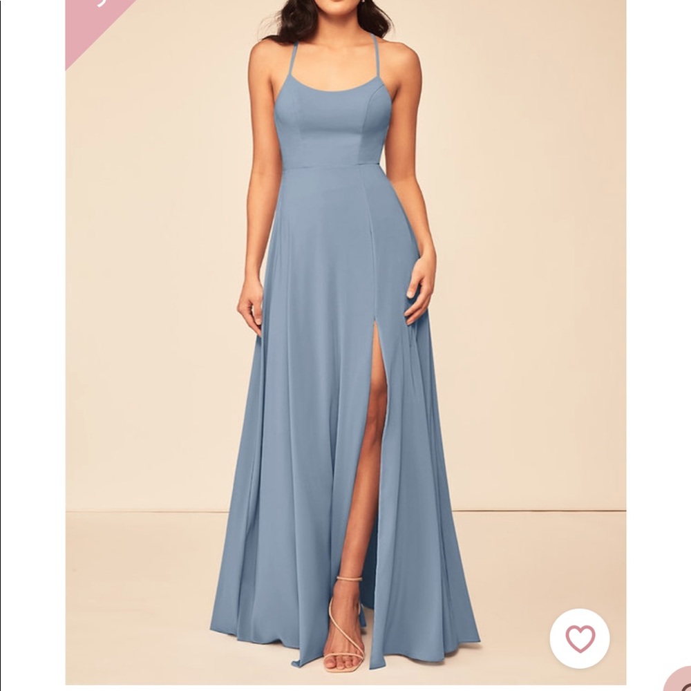 Azazie Kelz Dusty Blue UNALTERED